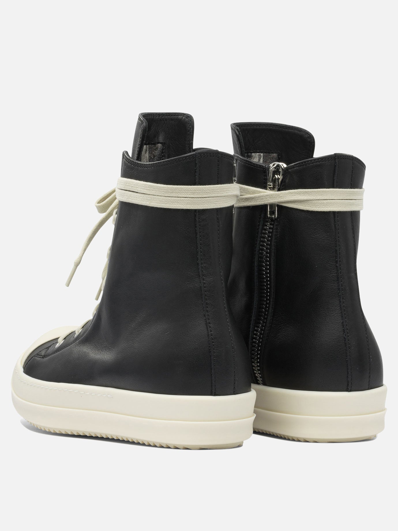 Sneaker alte 100% leather - 100% rubber  Nero - Rick Owens Uomo | PDP | VIETTI Online Store | thumbnail_4