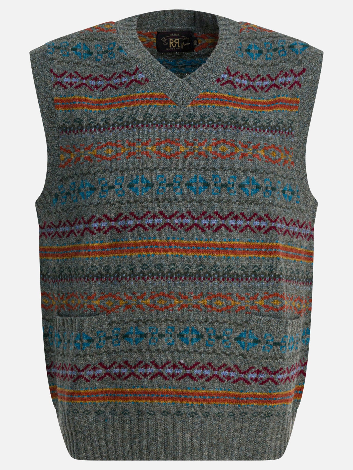 Vests Textured knit  Blue - RRL by Ralph Lauren Men | PDP | VIETTI Online Store | thumbnail