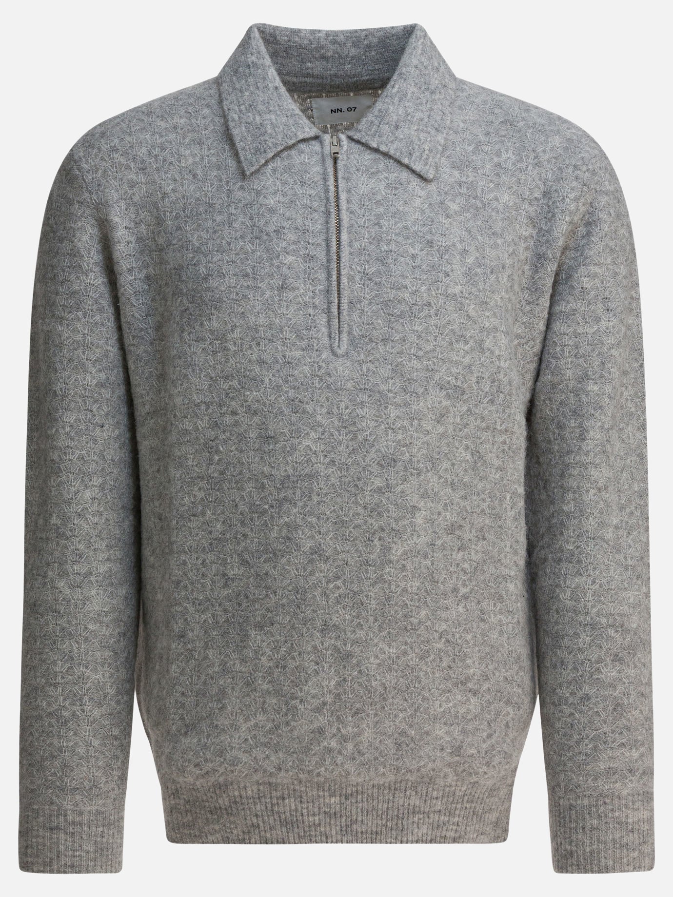 Polo sweater Solid colour  Grey - NN.07 Men | PDP | VIETTI Online Store | Zoom-Modal
