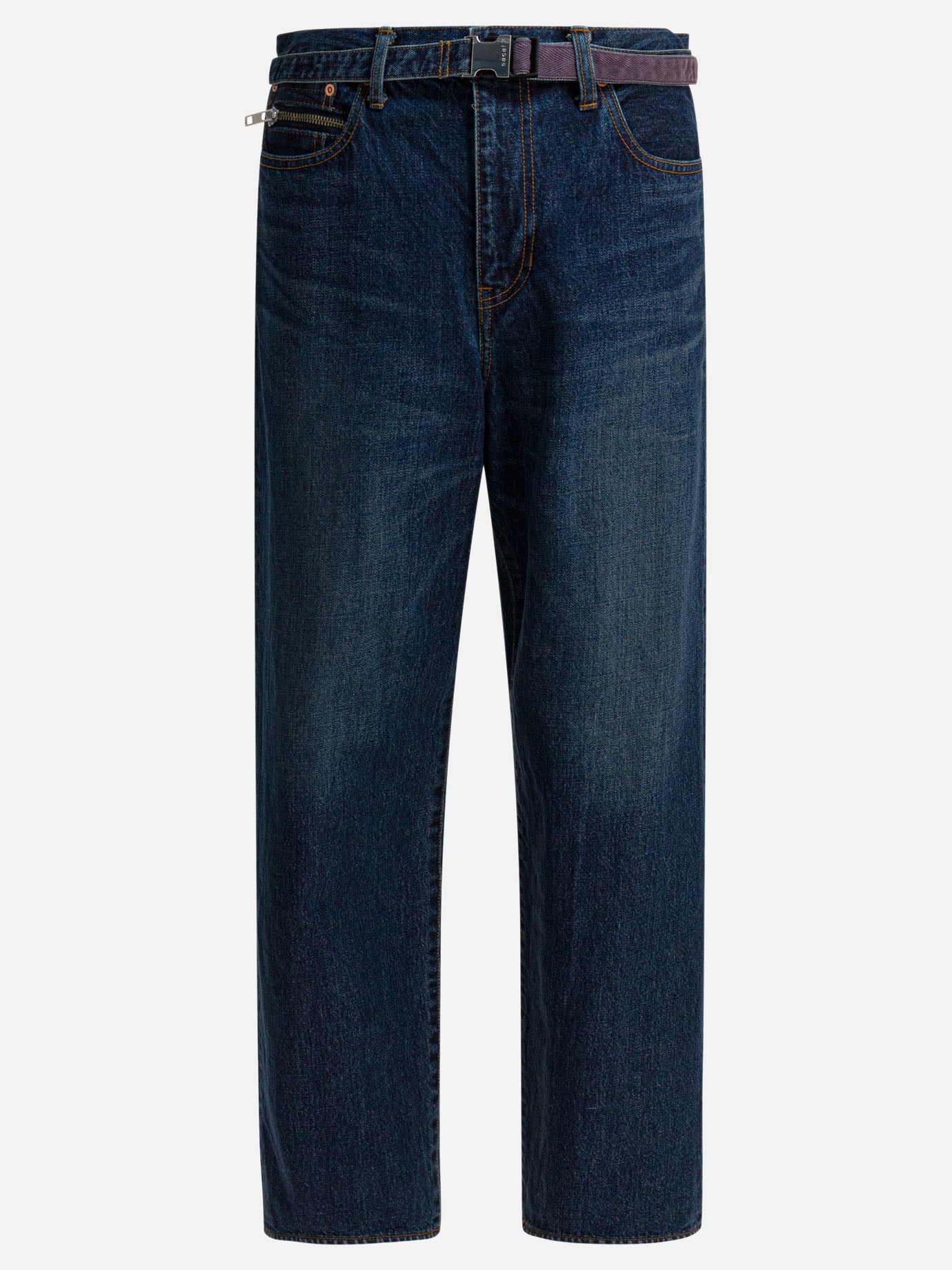 Jeans a gamba larga Denim  Blu - Sacai Uomo | PDP | VIETTI Online Store | thumbnail
