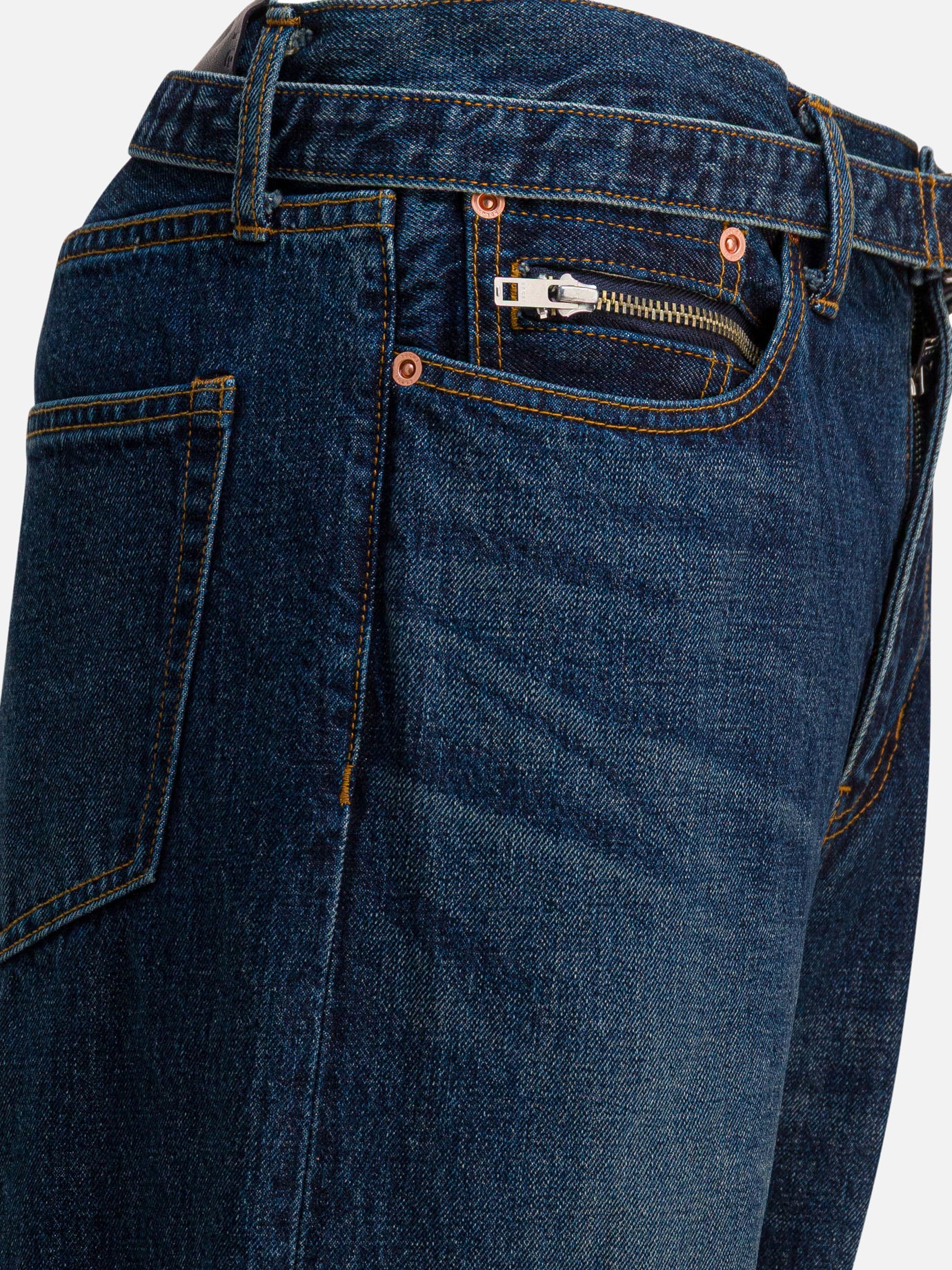 Jeans a gamba larga Denim  Blu - Sacai Uomo | PDP | VIETTI Online Store | Zoom-Modal_4
