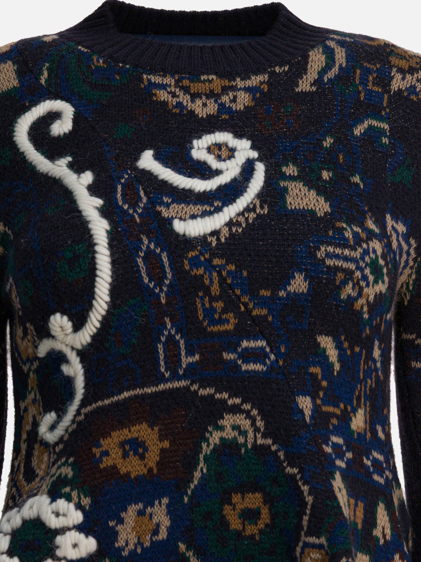 Crewneck sweaters Floral  Blue - Sacai Women | PDP | VIETTI Online Store | Zoom-Modal_3
