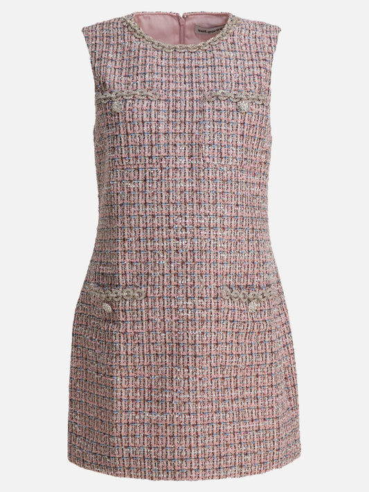 Abiti corti Tweed  Rosa - Self-portrait Donna | PLP | VIETTI Online Store 
