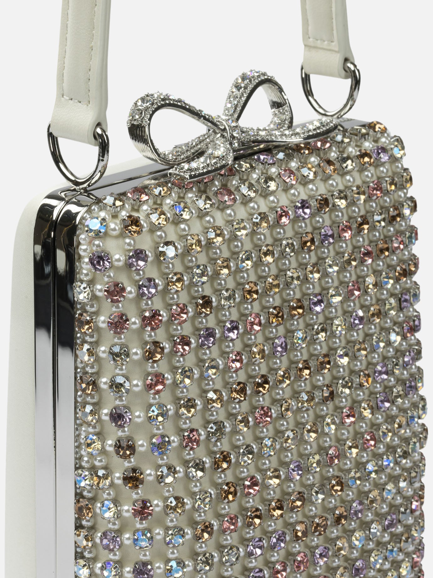Mini bags 100% cow leather  Silver - Self-portrait Women | PDP | VIETTI Online Store | thumbnail_4
