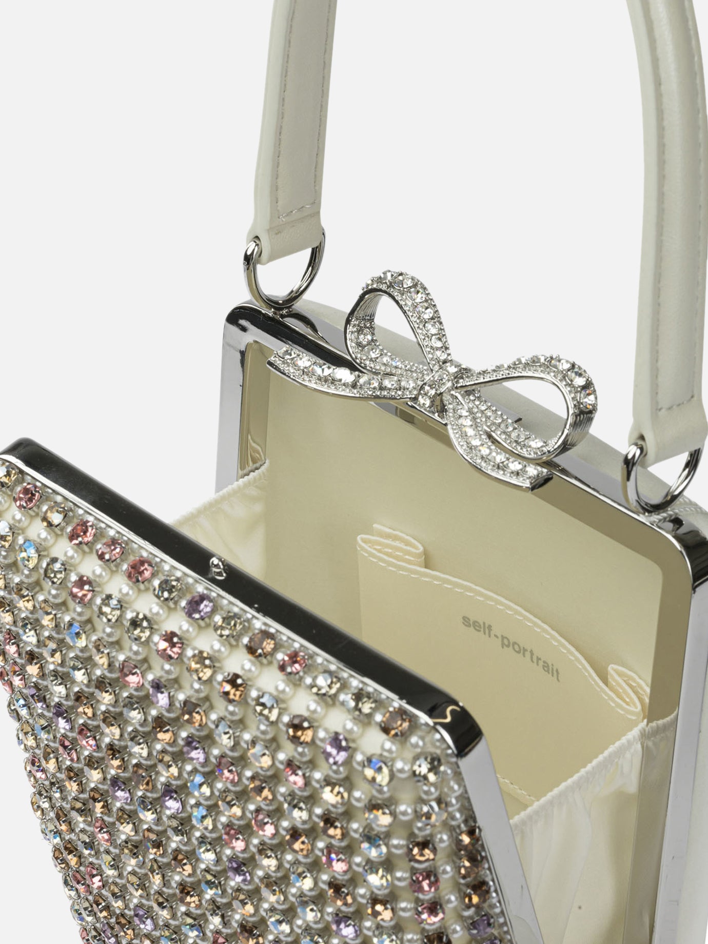 Mini bags 100% cow leather  Silver - Self-portrait Women | PDP | VIETTI Online Store | thumbnail_5