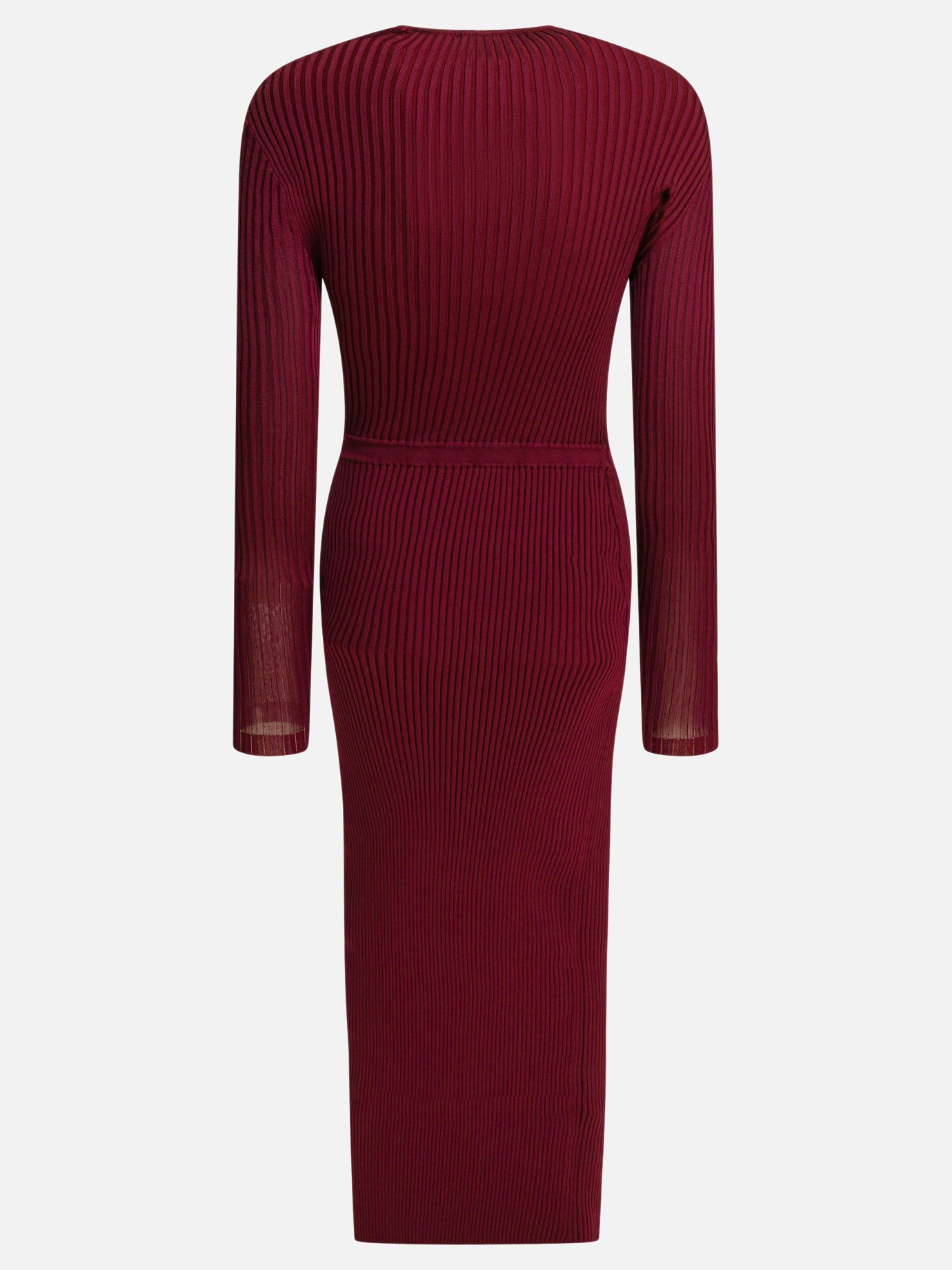Midi dresses Solid colour  Bordeaux - Self-portrait Women | PDP | VIETTI Online Store | thumbnail_2