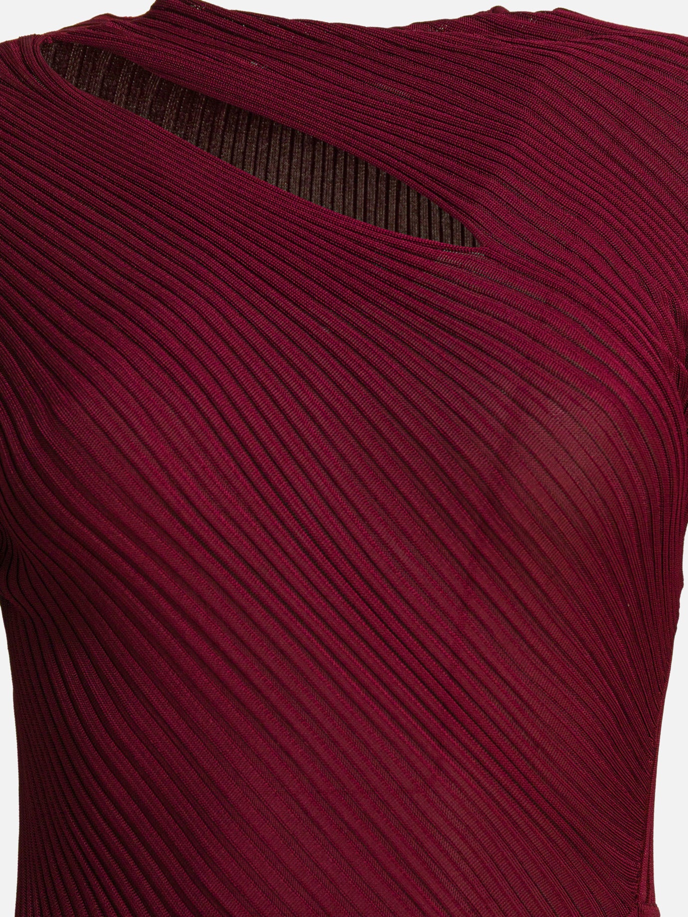 Midi dresses Solid colour  Bordeaux - Self-portrait Women | PDP | VIETTI Online Store | thumbnail_3