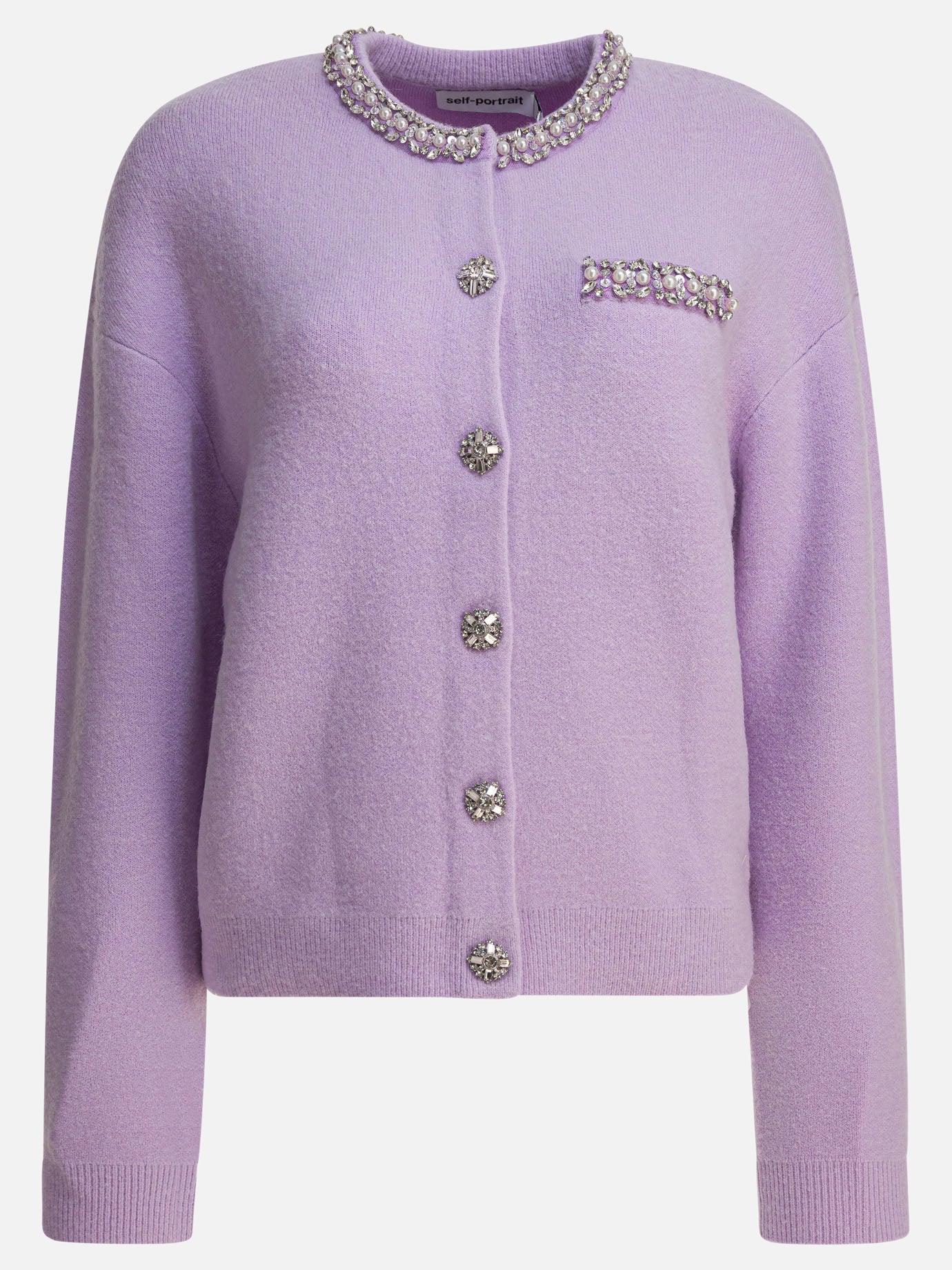 Cardigan Solid colour  Viola - Self-portrait Donna | PDP | VIETTI Online Store | Zoom-Modal
