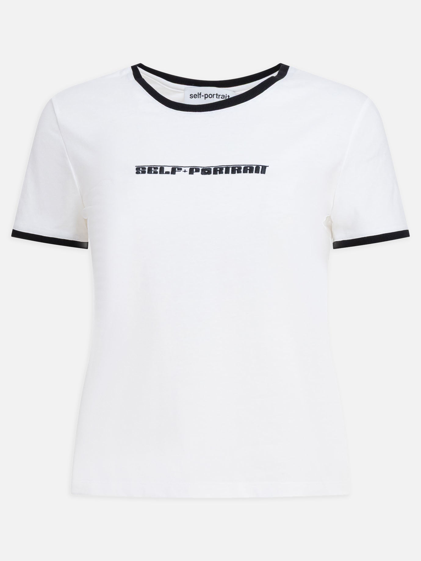 Crewneck t-shirts Logo  White - Self-portrait Women | PDP | VIETTI Online Store | thumbnail