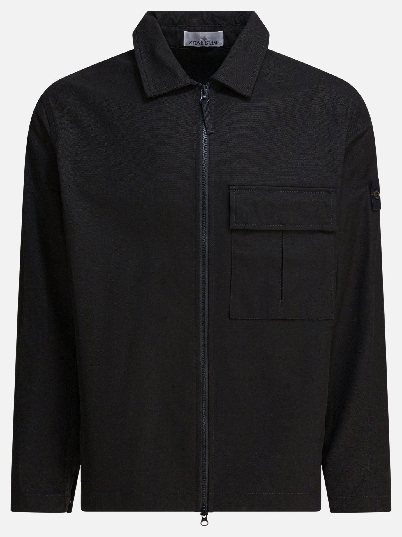 Giacche overshirt Logo  Nero - Stone Island Uomo | PDP | VIETTI Online Store | thumbnail