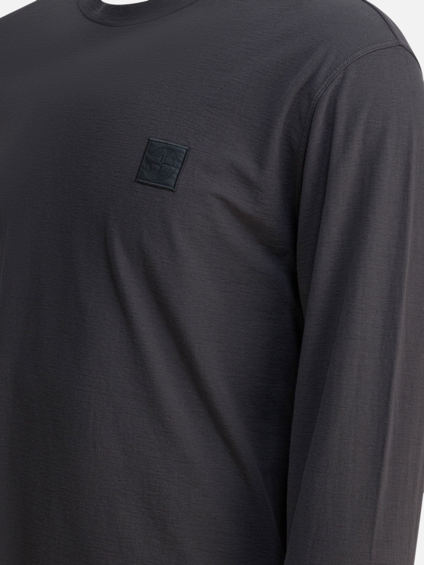 Crewneck t-shirts Logo  Grey - Stone Island Men | PDP | VIETTI Online Store | thumbnail_4