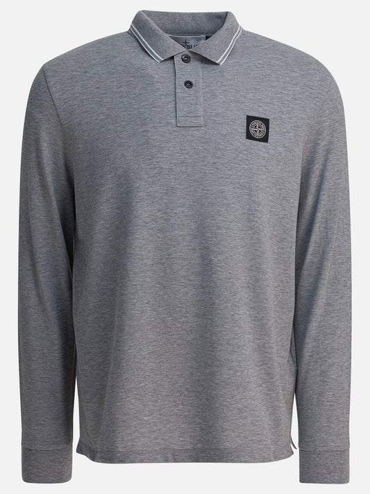 Polo con bottoni Logo  Grigio - Stone Island Uomo | PLP | VIETTI Online Store 
