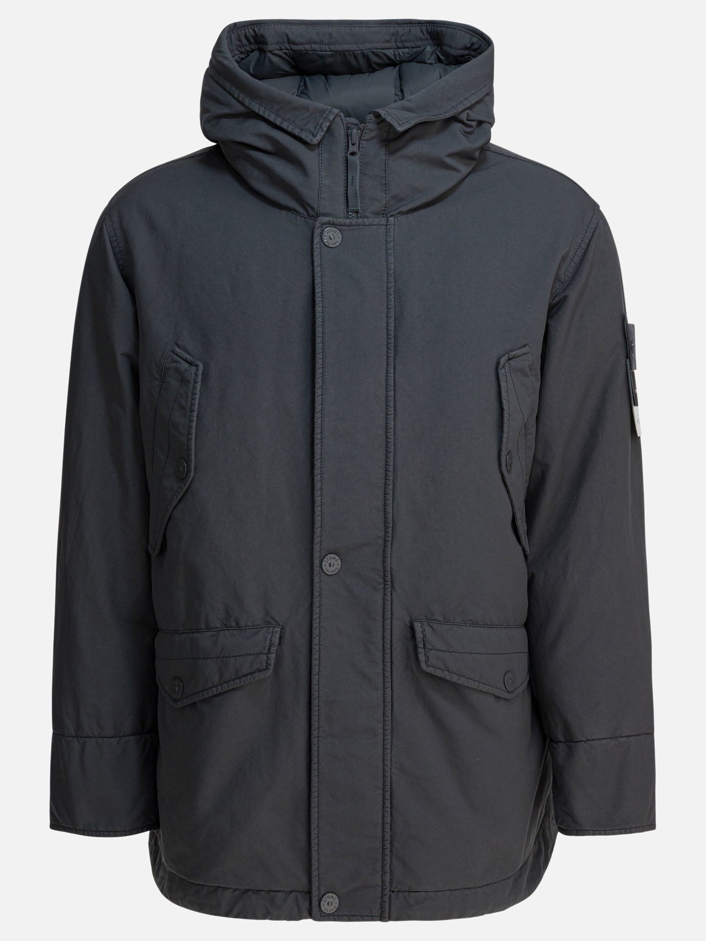 Parka Logo  Grigio - Stone Island Uomo | PDP | VIETTI Online Store | Zoom-Modal
