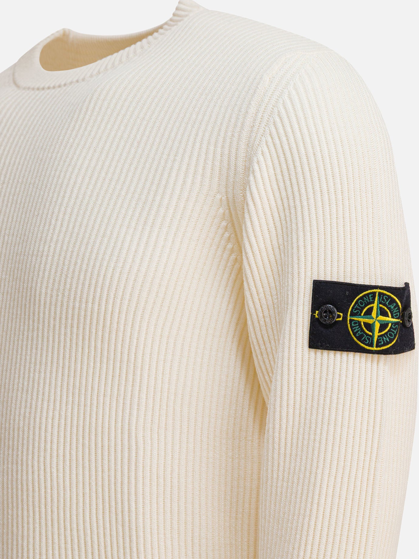 Maglioni girocollo Logo  Bianco - Stone Island Uomo | PDP | VIETTI Online Store | thumbnail_4