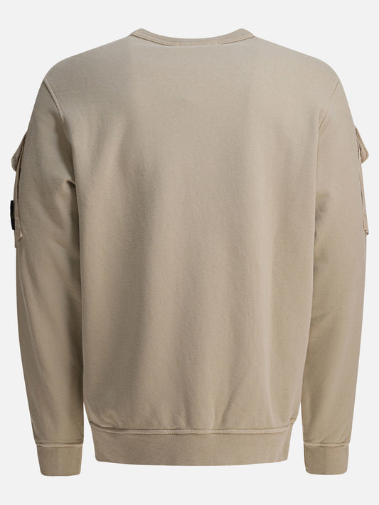 Stone Island Felpa in cotone felpato biologico 27348066_M Beige 2
