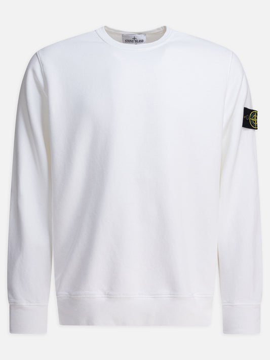 Stone Island Felpa in cotone biologico 24903986_M White 1