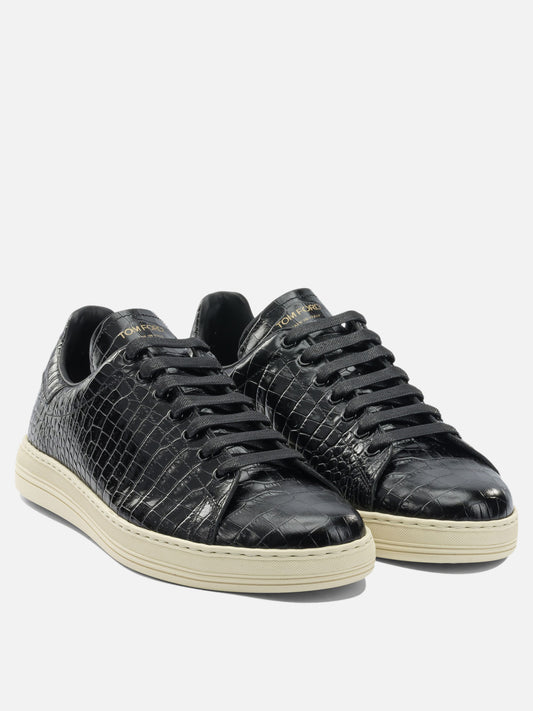 Low top sneakers 95% calf leather 5% brass - 100% rubber  Black - Tom Ford Men | PLP | VIETTI Online Store | 2
