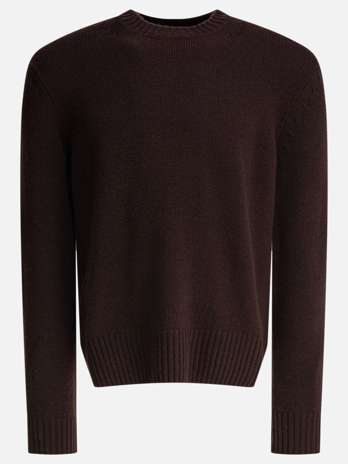 Crewneck sweaters Solid colour  Brown - Tom Ford Men | PDP | VIETTI Online Store | thumbnail