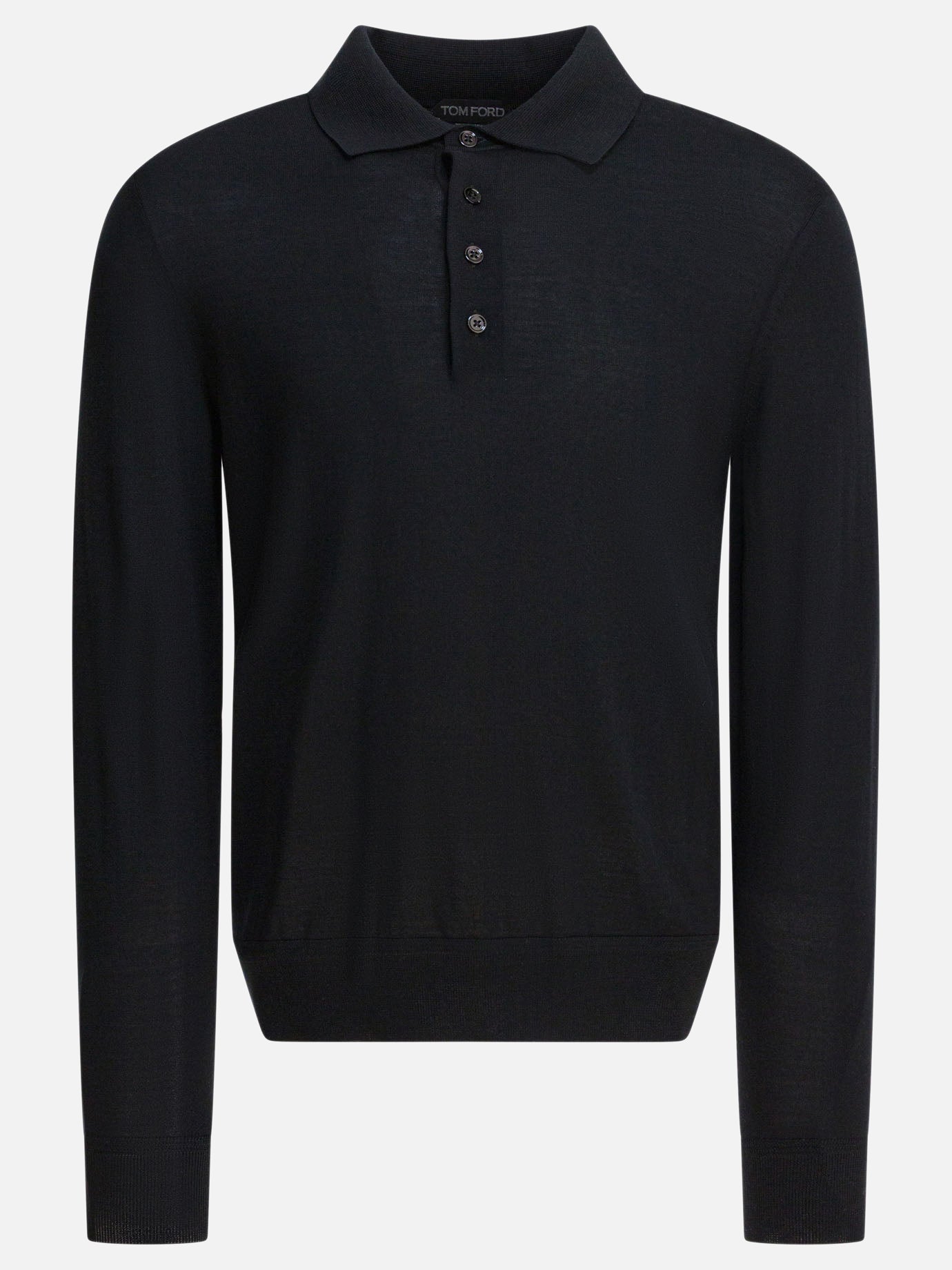 Polo con bottoni Solid colour  Nero - Tom Ford Uomo | PDP | VIETTI Online Store | Zoom-Modal
