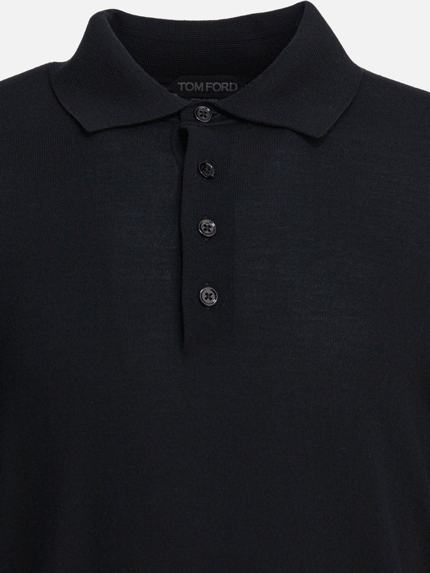 Polo con bottoni Solid colour  Nero - Tom Ford Uomo | PDP | VIETTI Online Store | thumbnail_3
