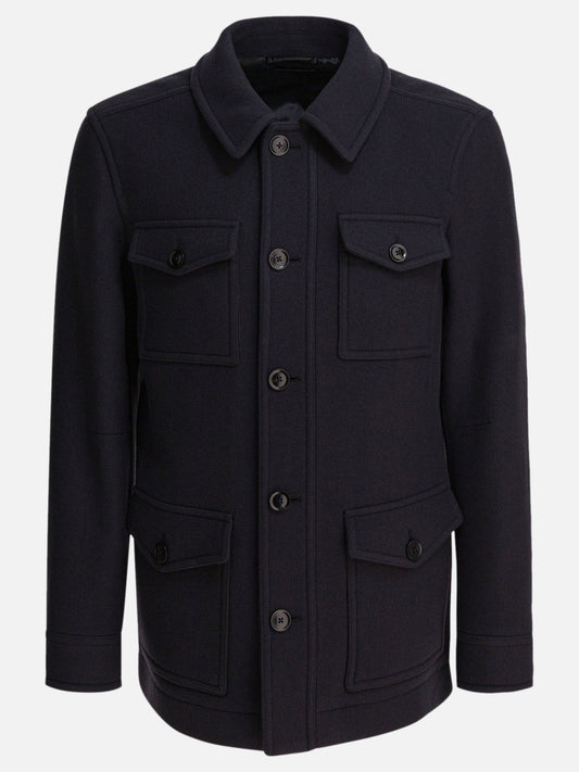 Short coats Tinta unita  Blue - Tom Ford Men | PDP | VIETTI Online Store 
