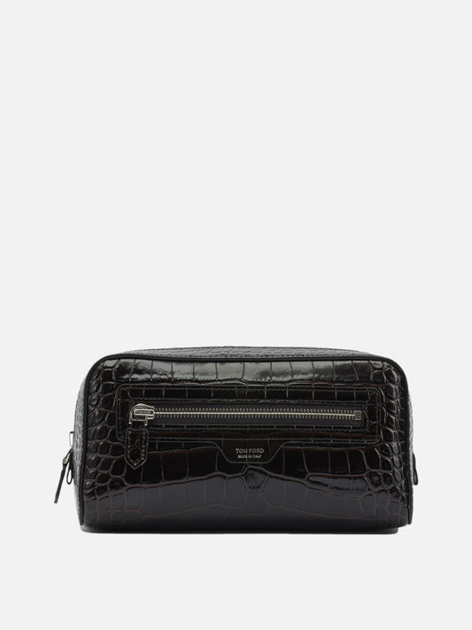 Pouch 100% calf leather  Brown - Tom Ford Men | PLP | VIETTI Online Store 
