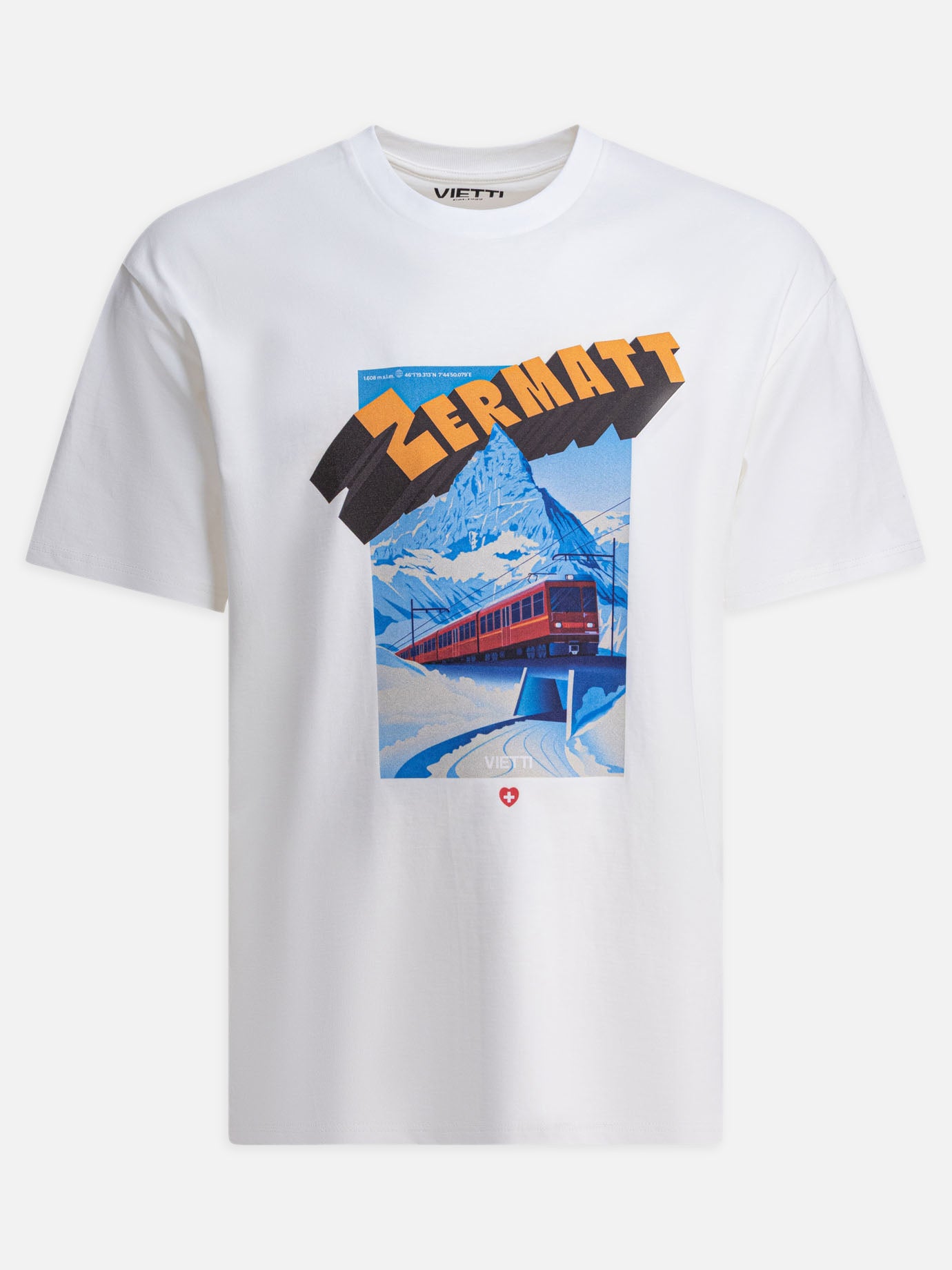 T-shirt girocollo Print  Bianco - VIETTI Merchandise Uomo | PDP | VIETTI Online Store | thumbnail