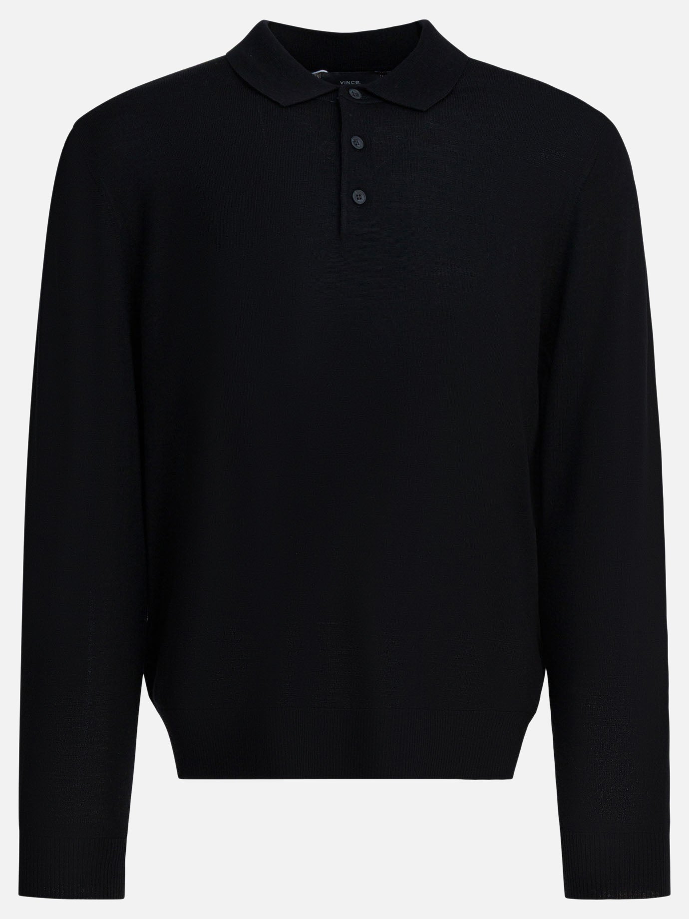 Polo con bottoni Solid colour  Nero - Vince Uomo | PDP | VIETTI Online Store | thumbnail