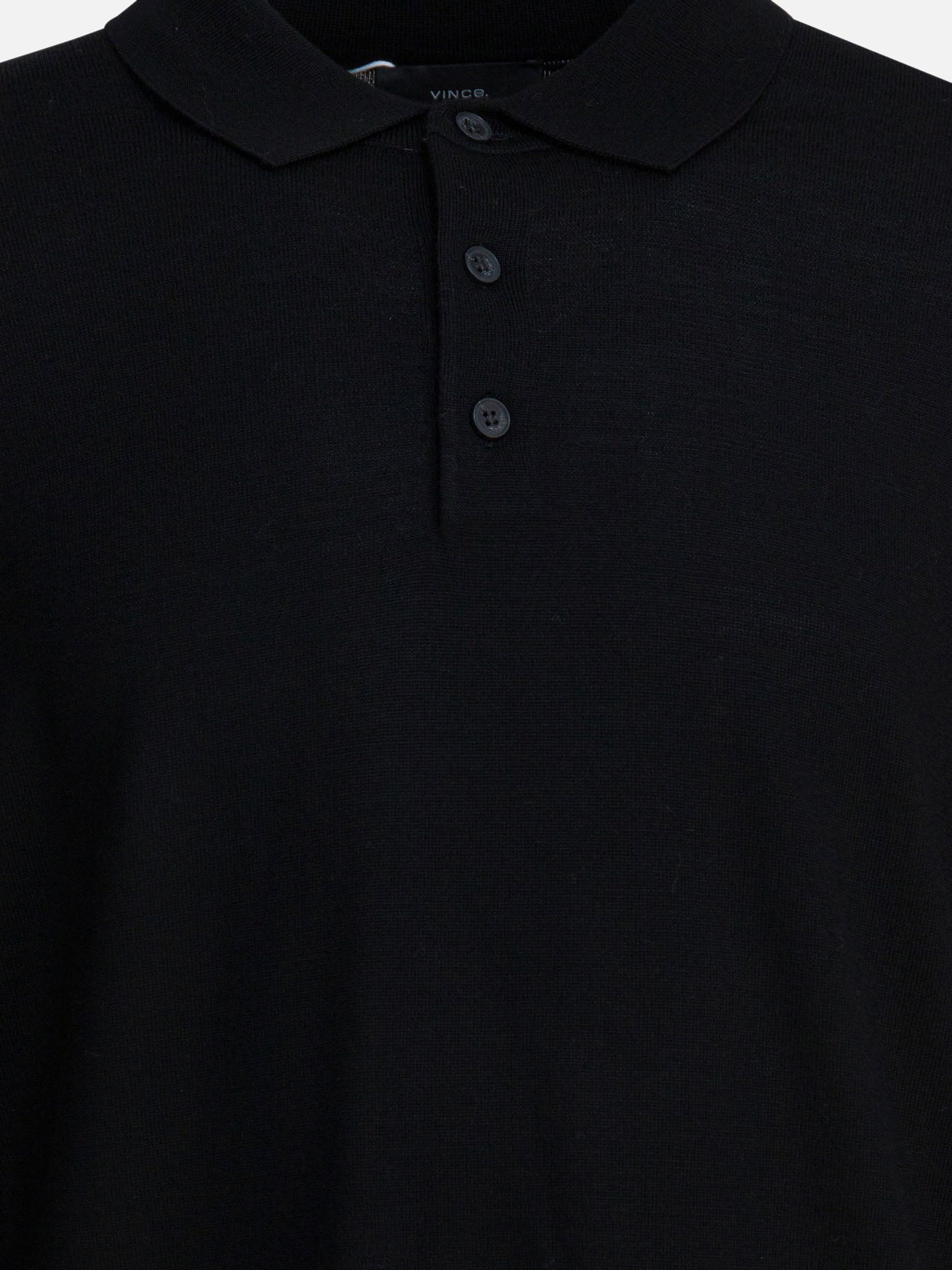 Polo con bottoni Solid colour  Nero - Vince Uomo | PDP | VIETTI Online Store | thumbnail_3
