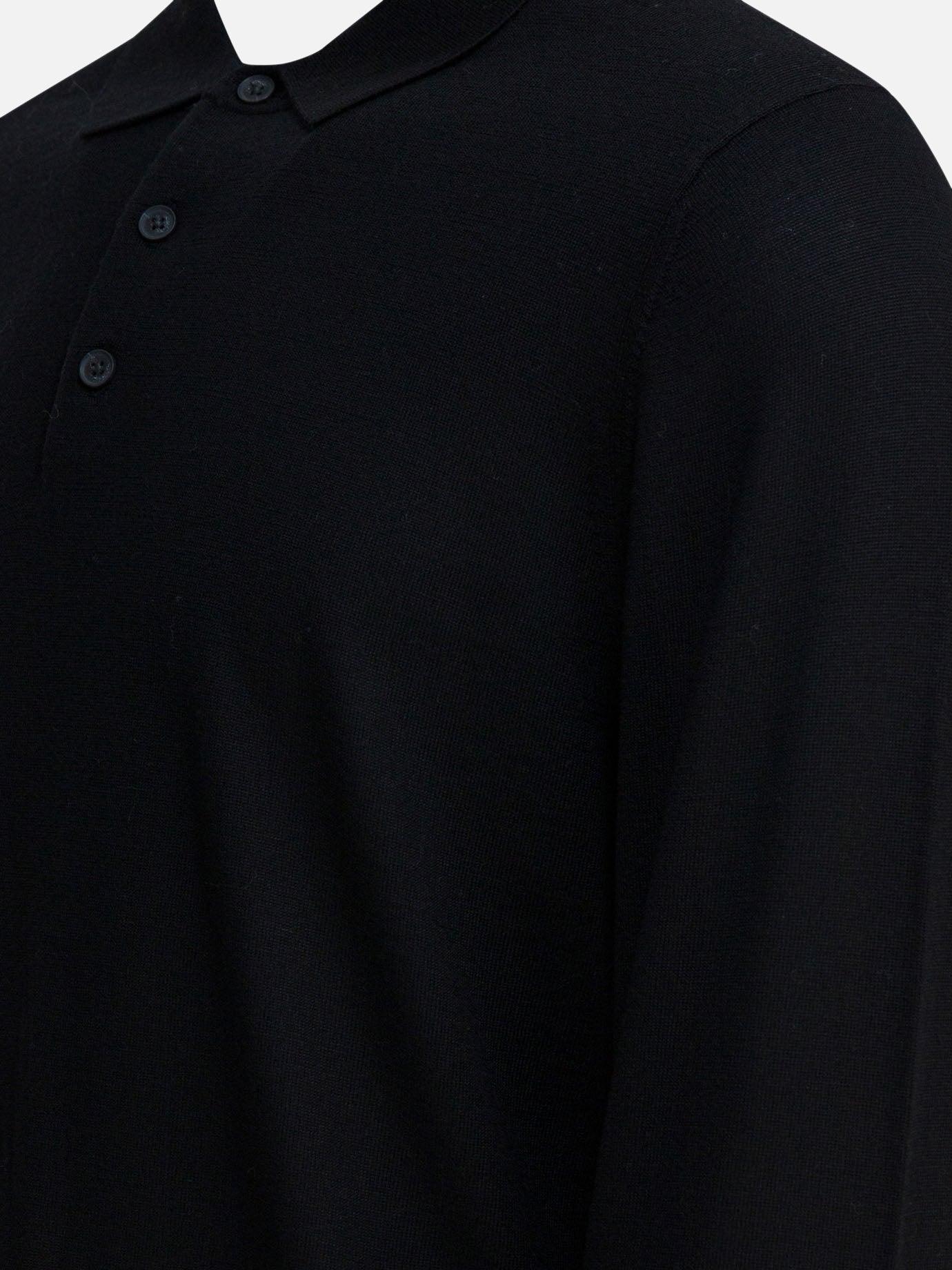 Polo con bottoni Solid colour  Nero - Vince Uomo | PDP | VIETTI Online Store | thumbnail_4