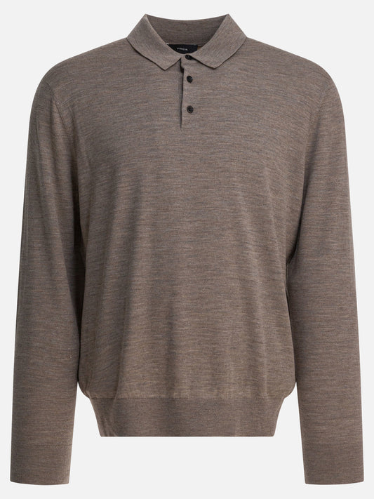 Polo con bottoni Solid colour  Grigio - Vince Uomo | VIETTI Online Store 
