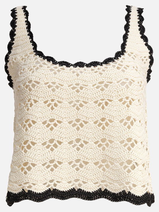 Tank tops Textured knit  Beige - Zimmermann Women | PLP | VIETTI Online Store 
