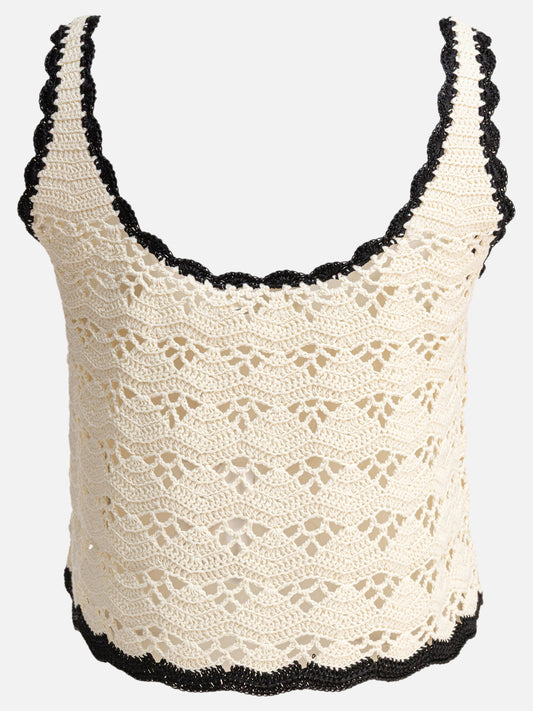 Tank tops Textured knit  Beige - Zimmermann Women | PLP | VIETTI Online Store | 2
