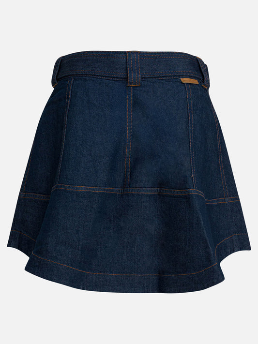 Miniskirts Denim  Blue - Zimmermann Women | VIETTI Online Store | 2
